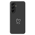 Samsung Galaxy A18 5G / A18 4G / A17 5G / A17 4G skal vitt kärleksmönster tryck rak kant TPU mobil baksida