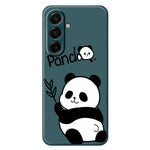 For Samsung Galaxy A18 5G / A18 4G / A17 5G / A17 4G Case Panda Pattern Printing Straight Edge TPU Phone Back Cover