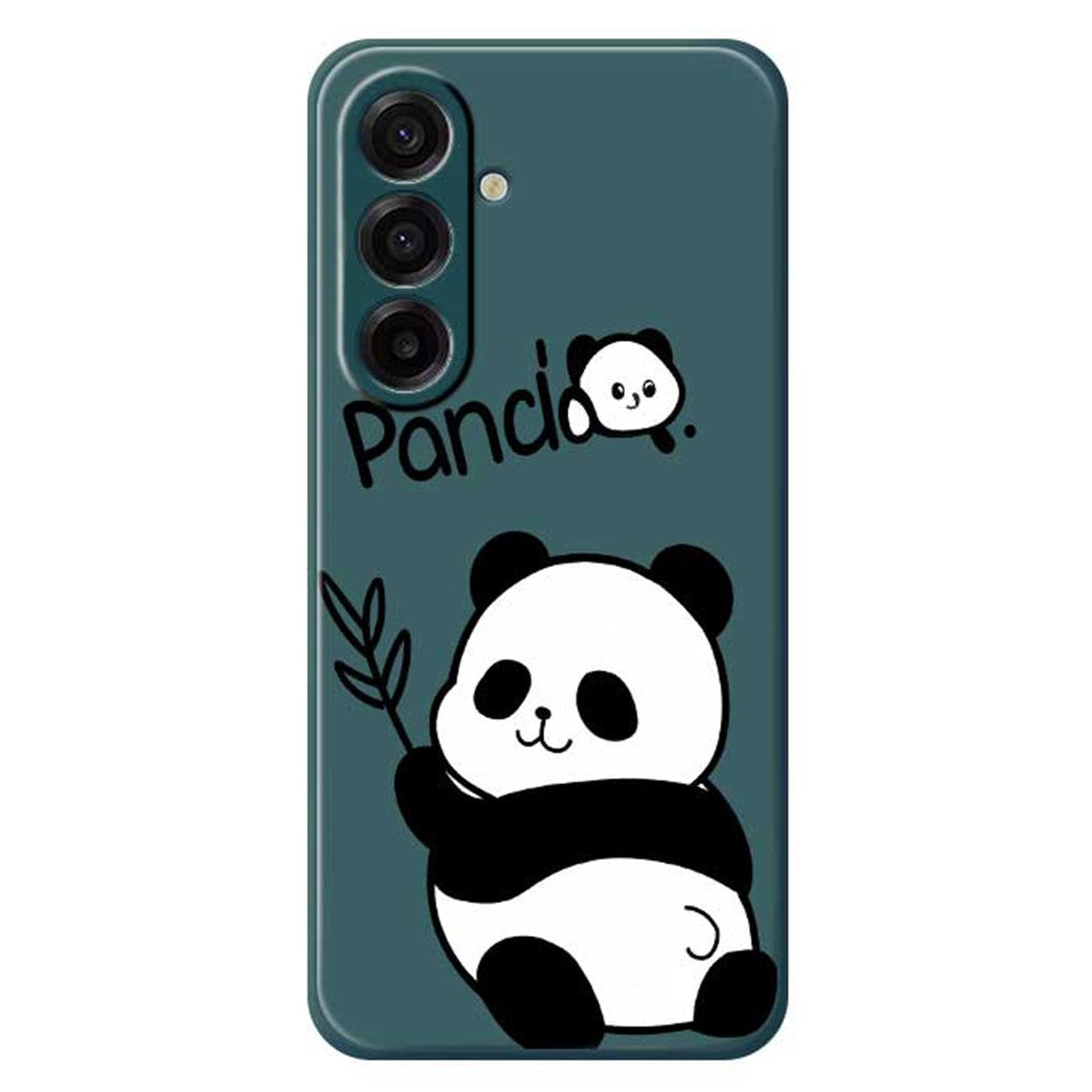 For Samsung Galaxy A18 5G / A18 4G / A17 5G / A17 4G Case Panda Pattern Printing Straight Edge TPU Phone Back Cover