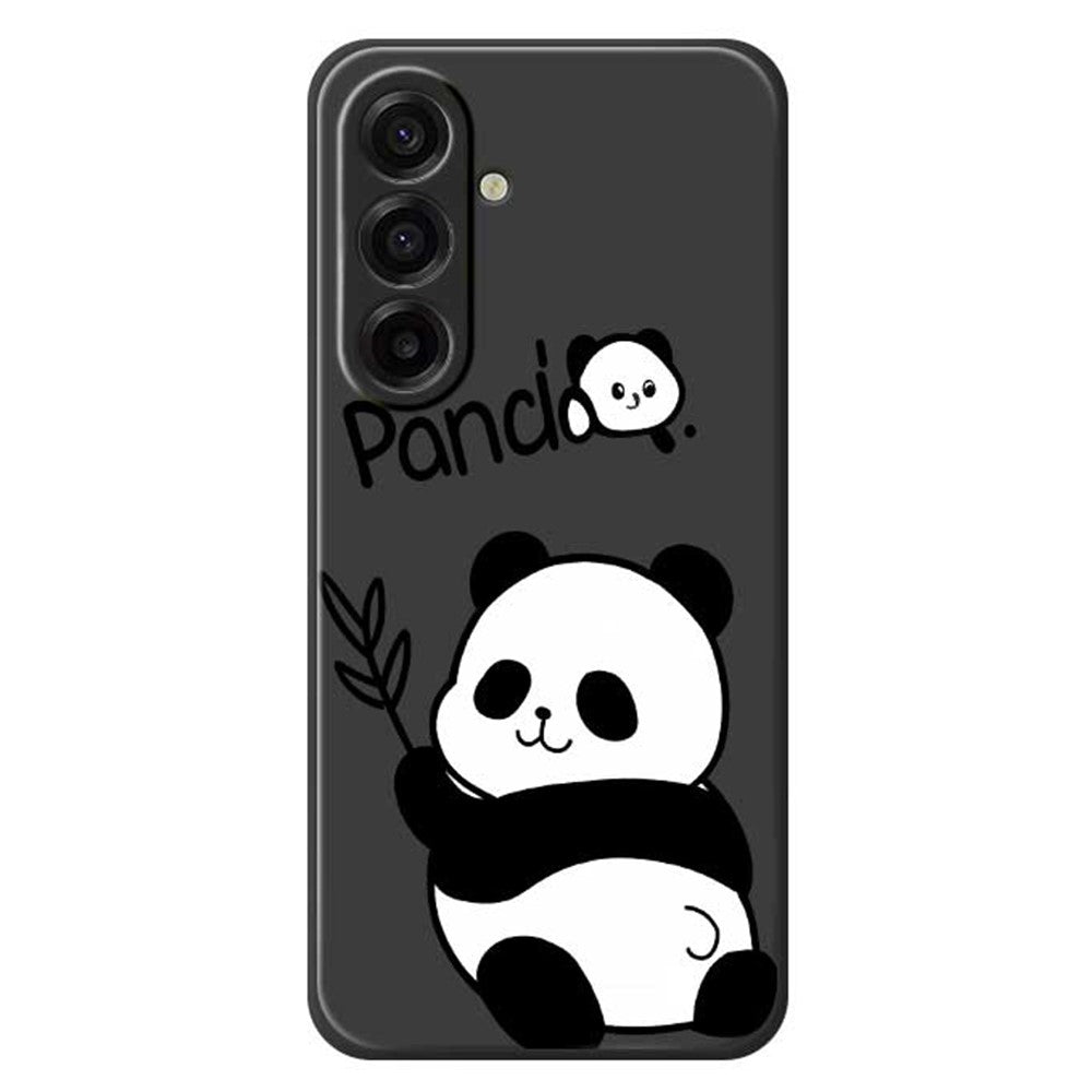 For Samsung Galaxy A18 5G / A18 4G / A17 5G / A17 4G Case Panda Pattern Printing Straight Edge TPU Phone Back Cover