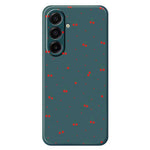 Til Samsung Galaxy A18 5G / A18 4G / A17 5G / A17 4G Cover med Røde Kirsebær og Lige Kant TPU Telefon Bagcover