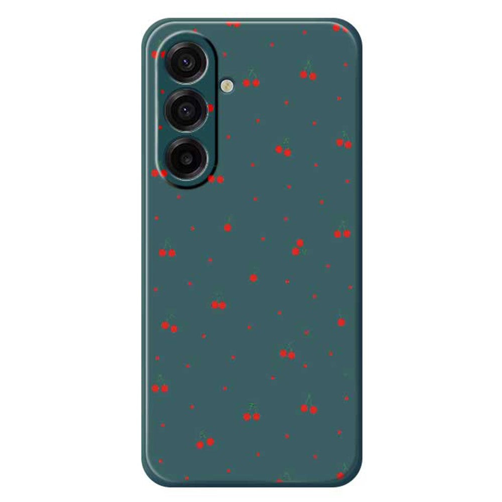 Til Samsung Galaxy A18 5G / A18 4G / A17 5G / A17 4G Cover med Røde Kirsebær og Lige Kant TPU Telefon Bagcover