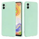 Til Samsung Galaxy A04 4G (164,4 x 76,3 x 9,1 mm) Flydende Silikone Telefoncover Ridsefast Blødt Fiberfor Kamerabeskyttelsescover med Rem