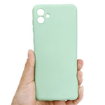 Til Samsung Galaxy A04 4G (164,4 x 76,3 x 9,1 mm) Flydende Silikone Telefoncover Ridsefast Blødt Fiberfor Kamerabeskyttelsescover med Rem
