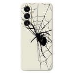 Til Samsung Galaxy A18 5G / A18 4G / A17 5G / A17 4G Cover Spider Mønster Printet Lige Kant TPU Telefon Bagcover