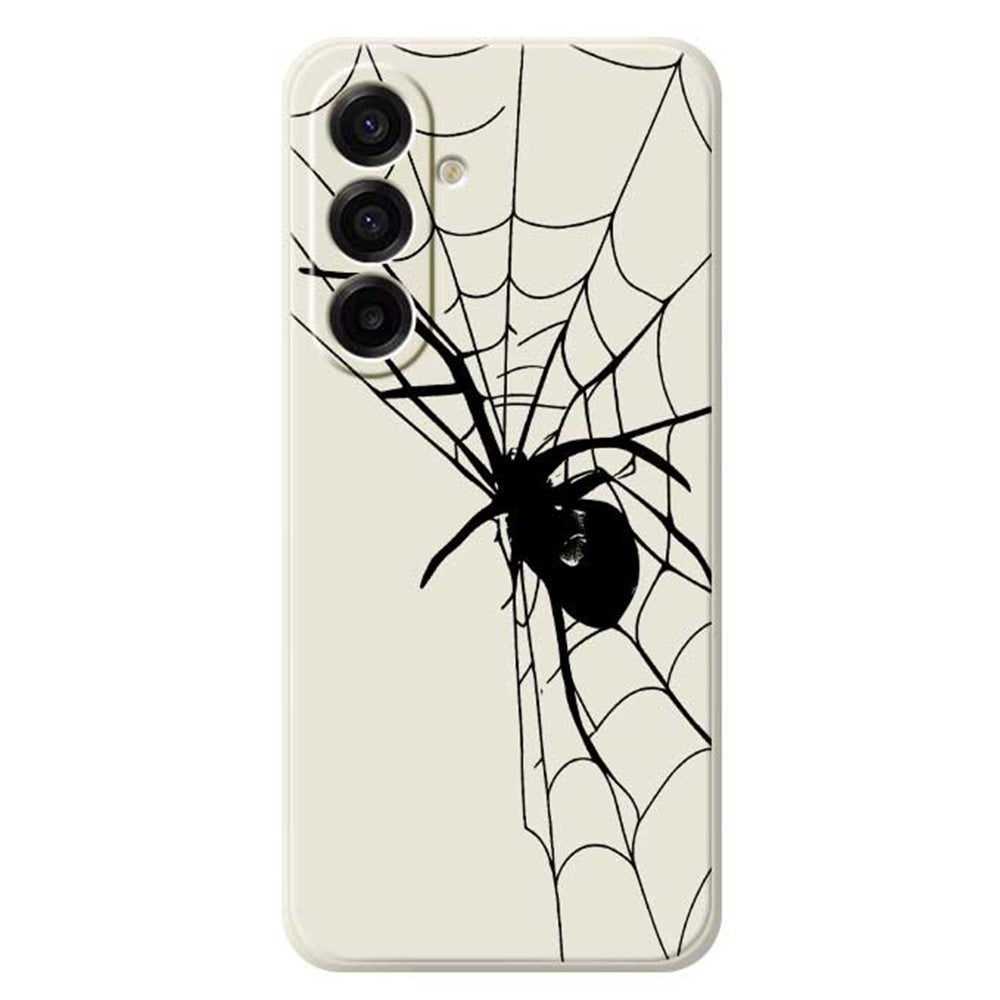 Til Samsung Galaxy A18 5G / A18 4G / A17 5G / A17 4G Cover Spider Mønster Printet Lige Kant TPU Telefon Bagcover