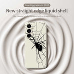 Til Samsung Galaxy A18 5G / A18 4G / A17 5G / A17 4G Cover Spider Mønster Printet Lige Kant TPU Telefon Bagcover