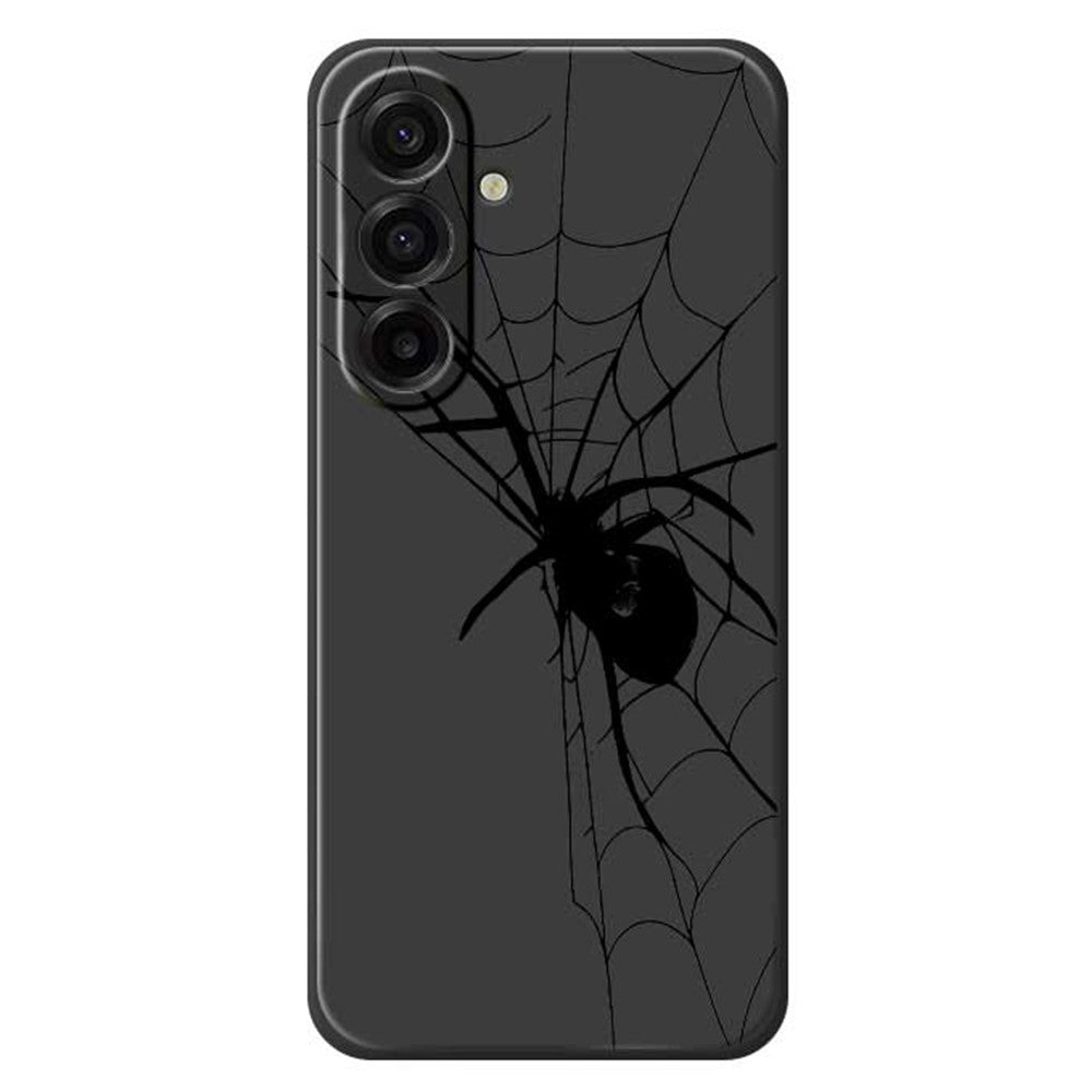 Til Samsung Galaxy A18 5G / A18 4G / A17 5G / A17 4G Cover Spider Mønster Printet Lige Kant TPU Telefon Bagcover