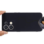 For Oppo Reno8 5G (Global Version) Soft Liquid Silicone Case Anti-Fingerprint Anti-Scratch Fiber Lining Camera Protective Phone Cover with Strap