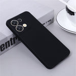 For Oppo Reno8 5G (Global Version) Soft Liquid Silicone Case Anti-Fingerprint Anti-Scratch Fiber Lining Camera Protective Phone Cover with Strap