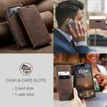 CASEME For iPhone 18 Pro / 17 Pro Wallet Case  013 Series PU Leather Phone Cover Stand