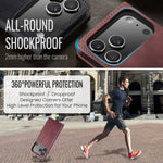CASEME 013 iPhone 18 Pro / 17 Pro Plånboksfodral med Ställ - Röd