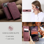 CASEME 013 iPhone 18 Pro / 17 Pro Plånboksfodral med Ställ - Röd