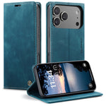 CASEME For iPhone 18 Pro / 17 Pro Wallet Case  013 Series PU Leather Phone Cover Stand