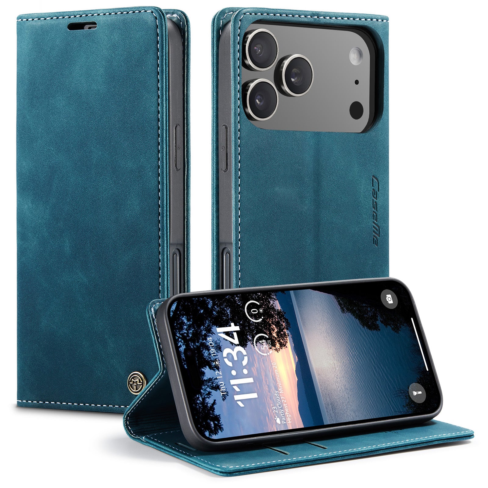 CASEME 013 iPhone 18 Pro Max / 17 Pro Max Plånboksfodral - Blå