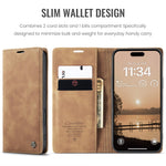 CASEME 013 iPhone 18 Pro Max / 17 Pro Max Plånboksfodral - Brun