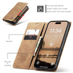 CASEME 013 iPhone 18 Pro Max / 17 Pro Max Plånboksfodral - Brun