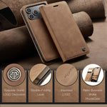 CASEME 013 iPhone 18 Pro Max / 17 Pro Max Plånboksfodral - Brun