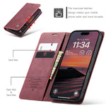 CASEME 013 iPhone 18 Pro Max / 17 Pro Max Plånboksfodral - Röd