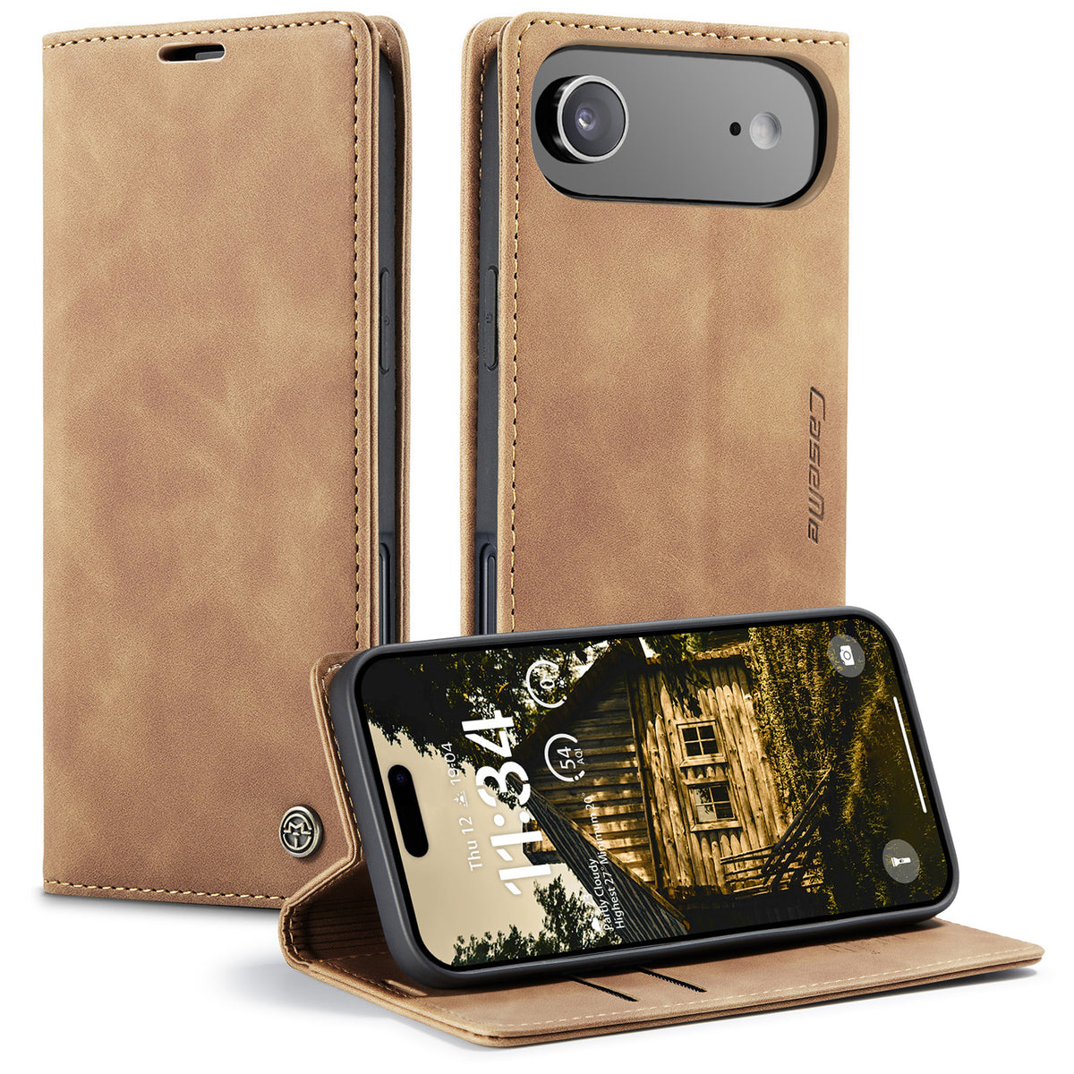 CASEME For iPhone Air Wallet Case  013 Series PU Leather Phone Cover Stand