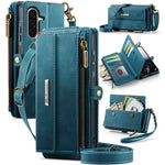 CASEME För Samsung Galaxy A18 5G / A18 4G / A17 5G / A17 4G Skal C39 RFID-blockerande dragkedja plånboksfodral läderfodral med rem