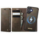 CASEME For iPhone 17 Case  C49 Compatible with MagSafe RFID Blocking Detachable Wallet Leather Phone Cover
