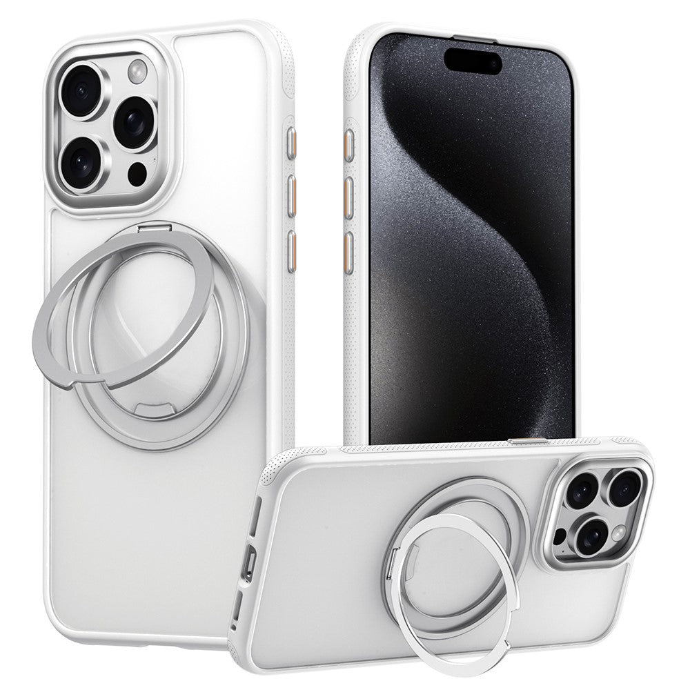 For iPhone 15 Pro Max Case Compatible with MagSafe Kickstand TPU PC Phone Back Cover