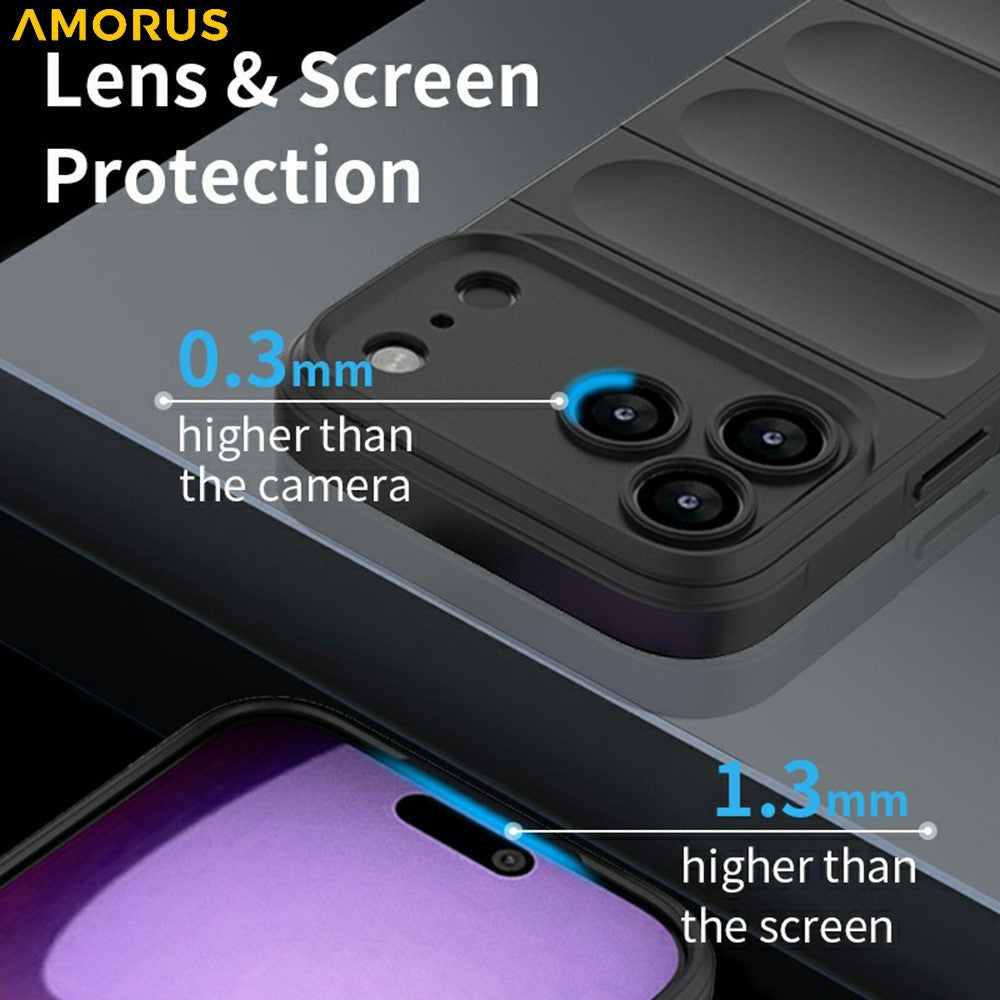 AMORUS For iPhone 18 Pro Max / 17 Pro Max Case Shockproof Soft TPU Rugged Phone Back Cover