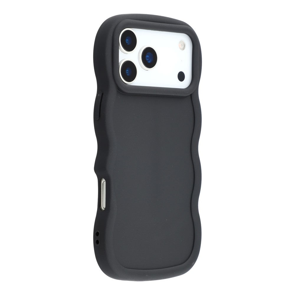 Til iPhone 17 Pro Max Cover TPU Beskyttende Telefoncover Unik Krøllet Bølge Ramme