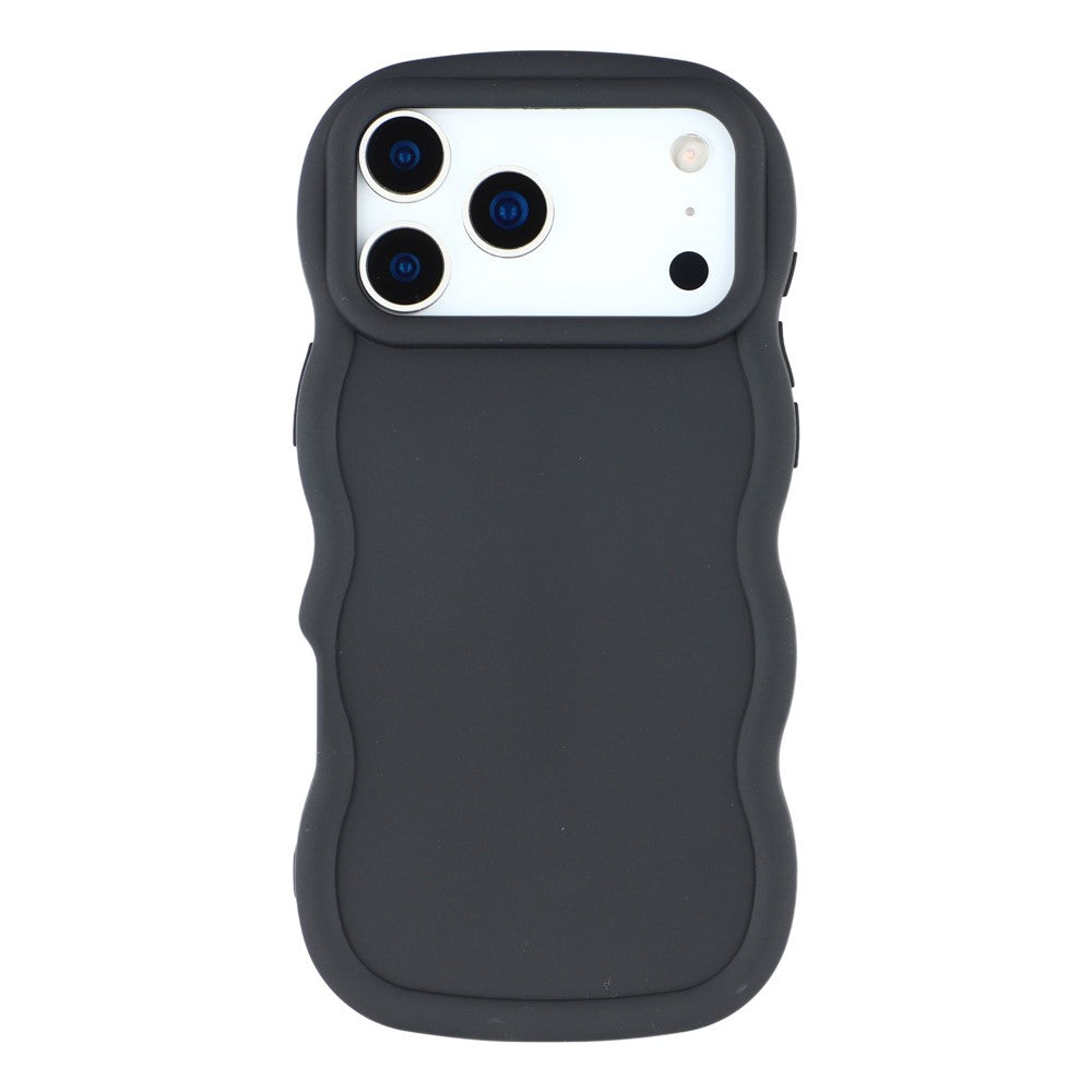 For iPhone 17 Pro Max Case TPU Protective Phone Cover Unique Curly Wave Frame
