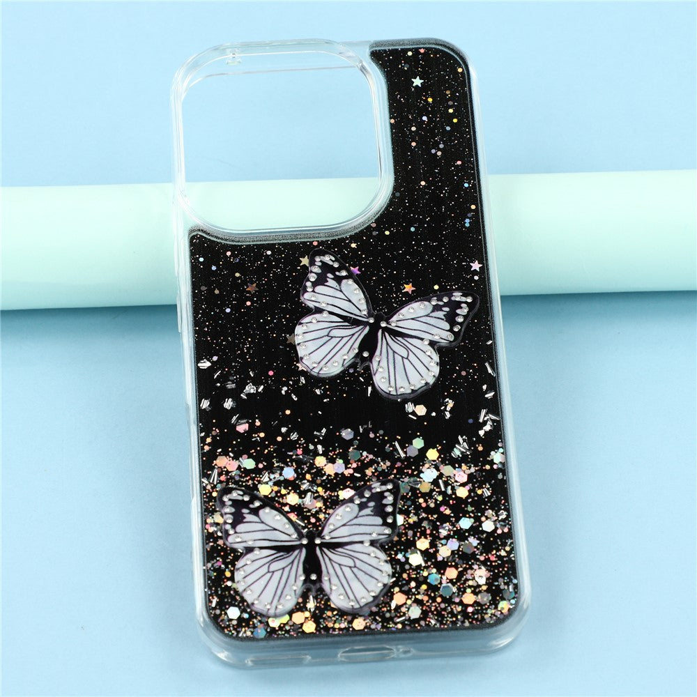 For Honor 400 Lite 5G Cover i Epoxy PVC med Sommerfugl TPU Estetik