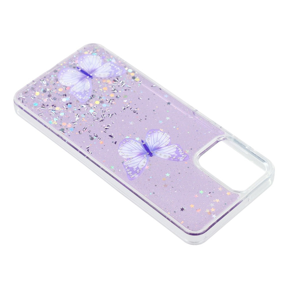 Til Samsung Galaxy A08 5G / A08 4G / A07 4G etui Epoxy PVC-sommerfugl TPU æstetisk telefoncover