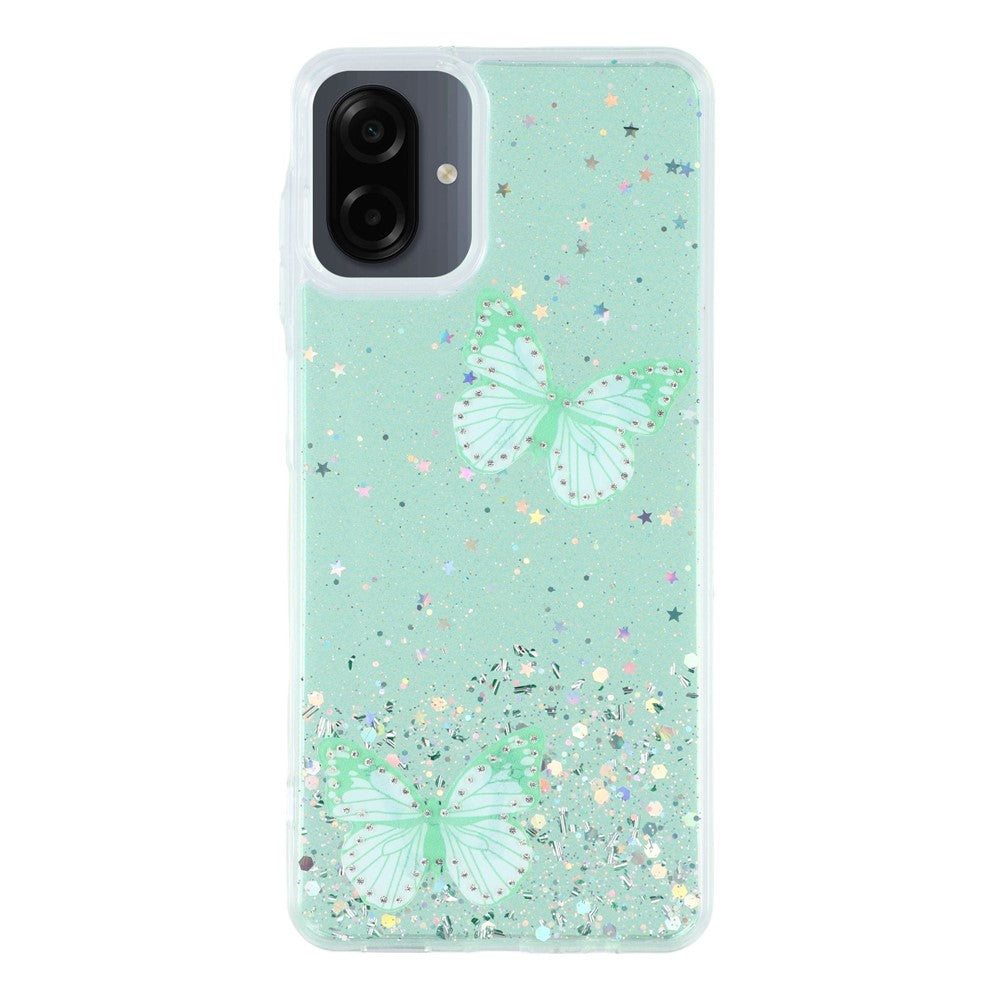 Til Samsung Galaxy A08 5G / A08 4G / A07 4G etui Epoxy PVC-sommerfugl TPU æstetisk telefoncover