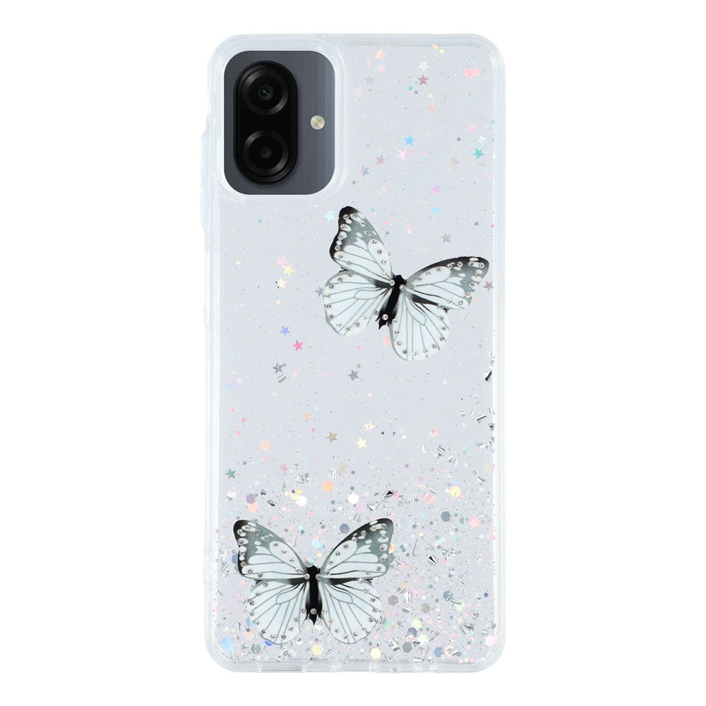 Til Samsung Galaxy A08 5G / A08 4G / A07 4G etui Epoxy PVC-sommerfugl TPU æstetisk telefoncover
