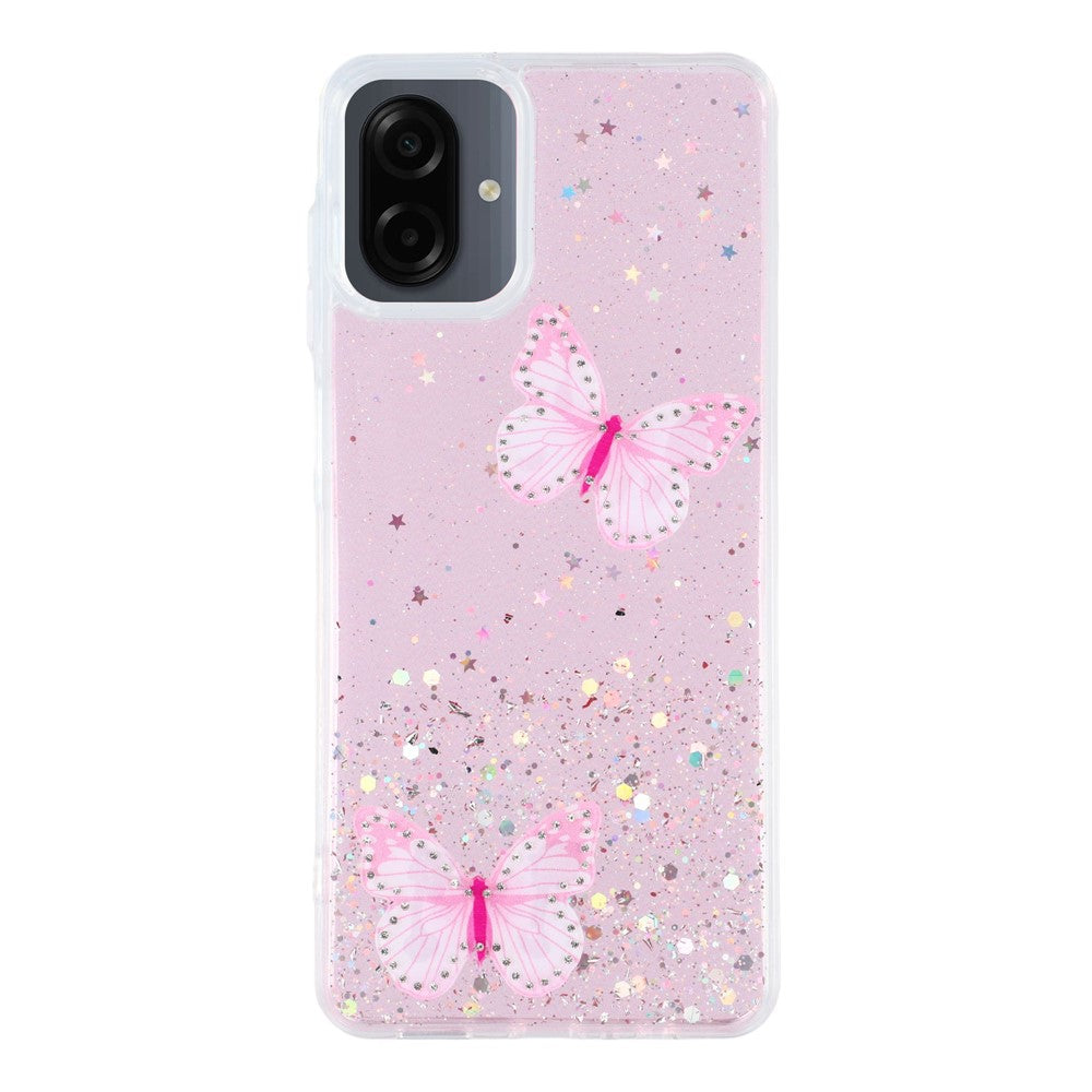 Til Samsung Galaxy A08 5G / A08 4G / A07 4G etui Epoxy PVC-sommerfugl TPU æstetisk telefoncover