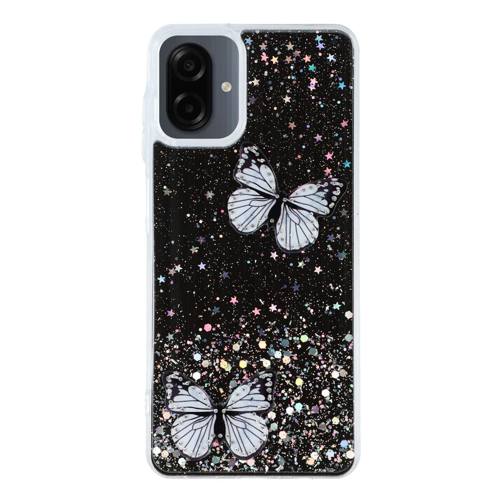Til Samsung Galaxy A08 5G / A08 4G / A07 4G etui Epoxy PVC-sommerfugl TPU æstetisk telefoncover