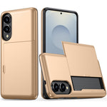 AMORUS til Samsung Galaxy S25 Edge cover med skydende kortholder PC TPU telefonbagside