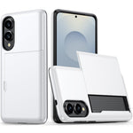 AMORUS til Samsung Galaxy S25 Edge cover med skydende kortholder PC TPU telefonbagside