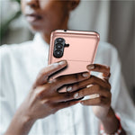 AMORUS Til Samsung Galaxy S24 FE Etui med Skydende Kortlomme PC TPU Telefon Bagcover