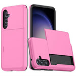 AMORUS Til Samsung Galaxy S24 FE Etui med Skydende Kortlomme PC TPU Telefon Bagcover