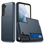 AMORUS til Samsung Galaxy S23 Cover med Skydende Kortlomme PC TPU Telefon Bagcover