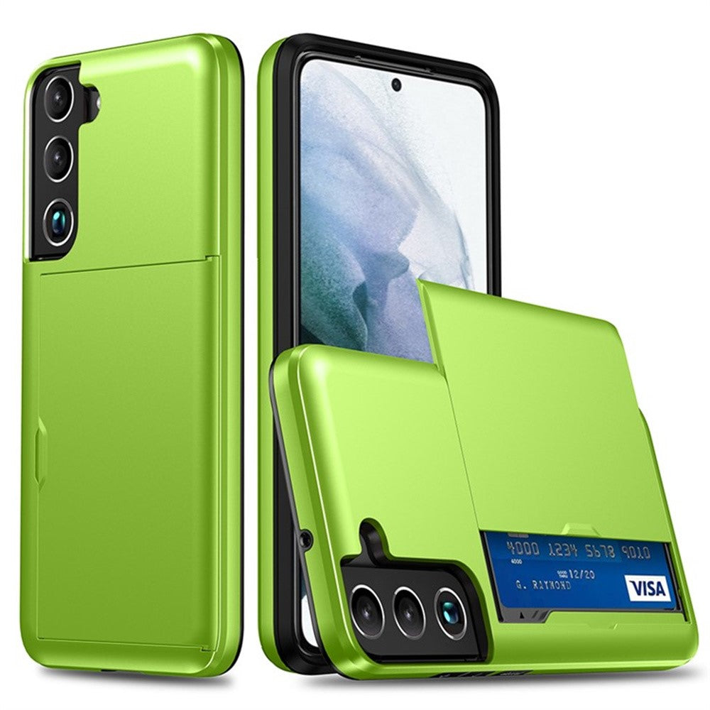 AMORUS til Samsung Galaxy S23 Cover med Skydende Kortlomme PC TPU Telefon Bagcover