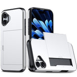 AMORUS For iPhone 17 Case with Sliding Card Holder PC TPU Phone Back Cover