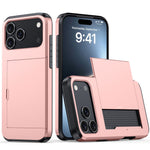 AMORUS For iPhone 18 Pro Max / 17 Pro Max Case with Sliding Card Holder PC TPU Phone Back Cover