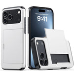 AMORUS For iPhone 18 Pro Max / 17 Pro Max Case with Sliding Card Holder PC TPU Phone Back Cover