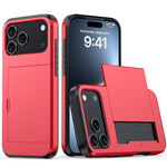 AMORUS For iPhone 18 Pro Max / 17 Pro Max Case with Sliding Card Holder PC TPU Phone Back Cover