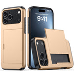 AMORUS For iPhone 18 Pro Max / 17 Pro Max Case with Sliding Card Holder PC TPU Phone Back Cover