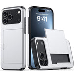AMORUS For iPhone 18 Pro Max / 17 Pro Max Case with Sliding Card Holder PC TPU Phone Back Cover