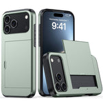 AMORUS For iPhone 18 Pro Max / 17 Pro Max Case with Sliding Card Holder PC TPU Phone Back Cover