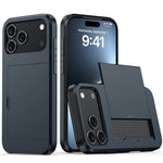 AMORUS For iPhone 18 Pro Max / 17 Pro Max Case with Sliding Card Holder PC TPU Phone Back Cover